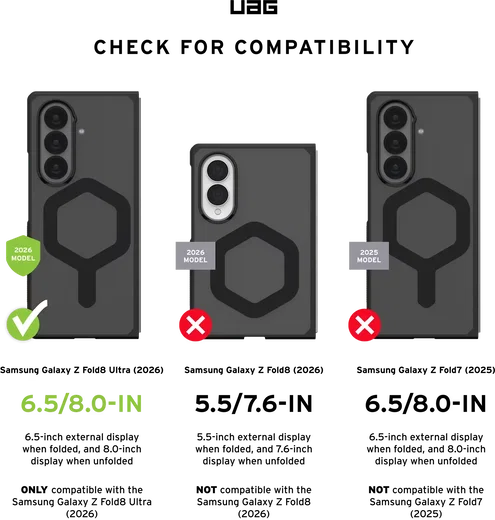 UAG Mouve XTE Samsung Galaxy Z Fold 8 Ultra MagSafe Hoesje met Kickstand Ice afbeelding 4