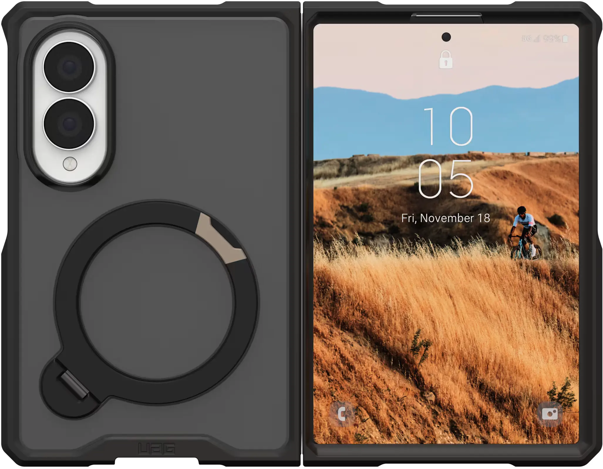 UAG Mouve XTE Samsung Galaxy Z Fold 8 MagSafe Hoesje met Kickstand Ash afbeelding 2