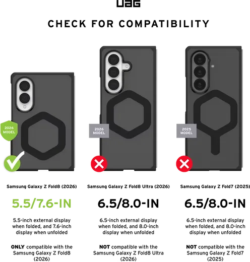 UAG Mouve XTE Samsung Galaxy Z Fold 8 MagSafe Hoesje met Kickstand Ash afbeelding 4