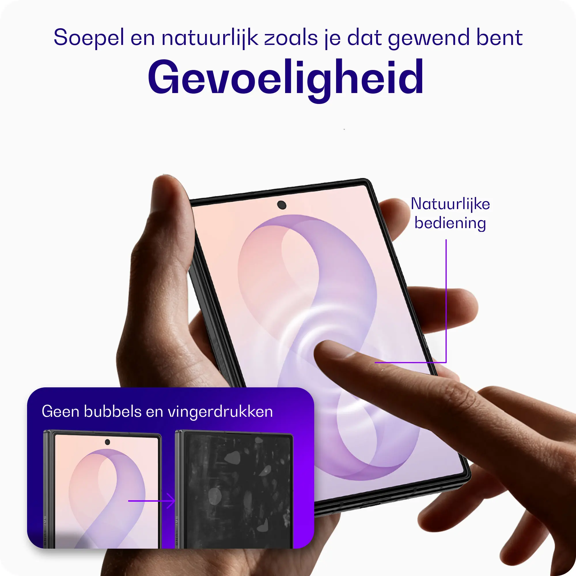 Buddi Easy Fit Samsung Galaxy Z Fold 8 Tempered Glass Installatietray (2-Pack) afbeelding 6
