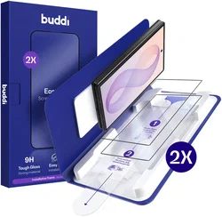 Buddi Easy Fit Samsung Galaxy Z Fold 8 Tempered Glass Installatietray (2-Pack) afbeelding