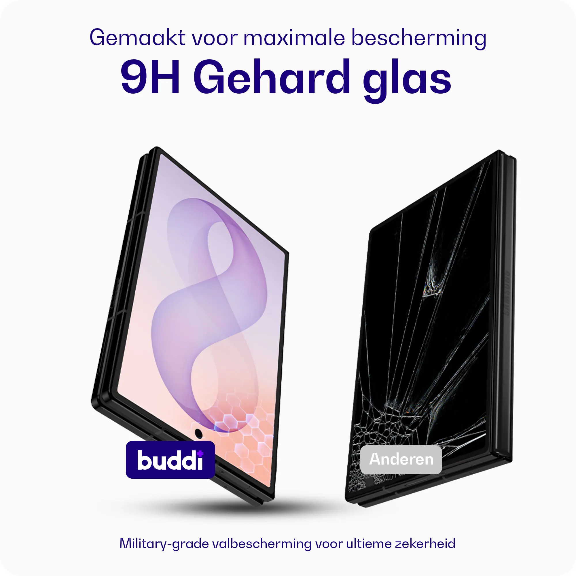 Buddi Easy Fit Samsung Galaxy Z Fold 8 Tempered Glass Installatietray (2-Pack) afbeelding 4