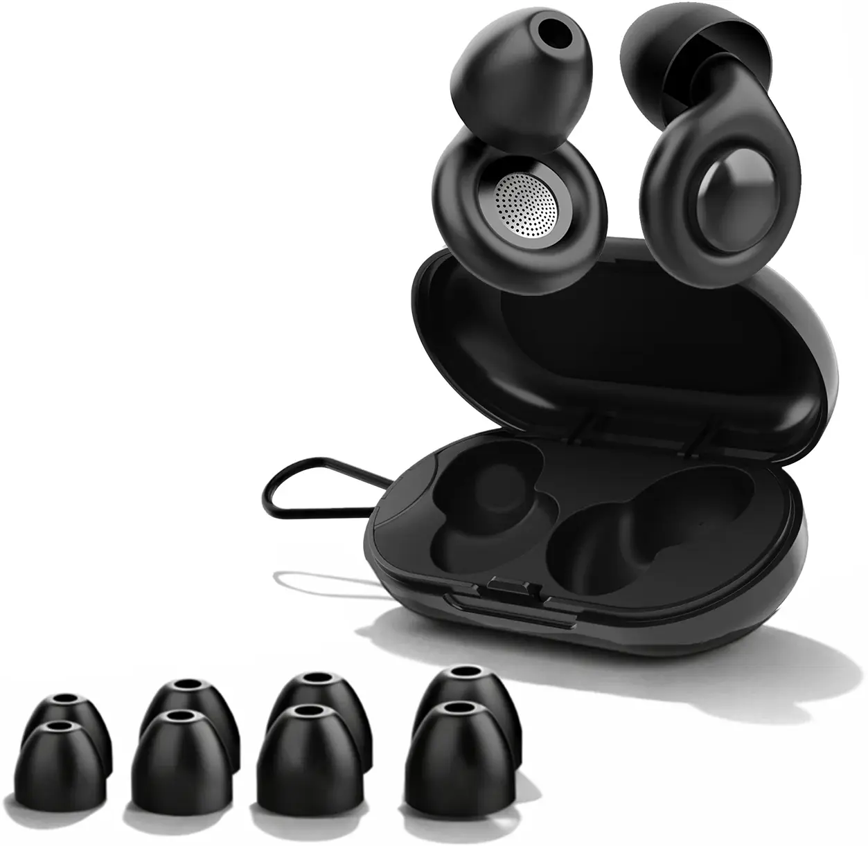 Mobile Origin Herbruikbare Slaapoordoppen 32 dB 4 Maten Siliconen Zwart afbeelding 3