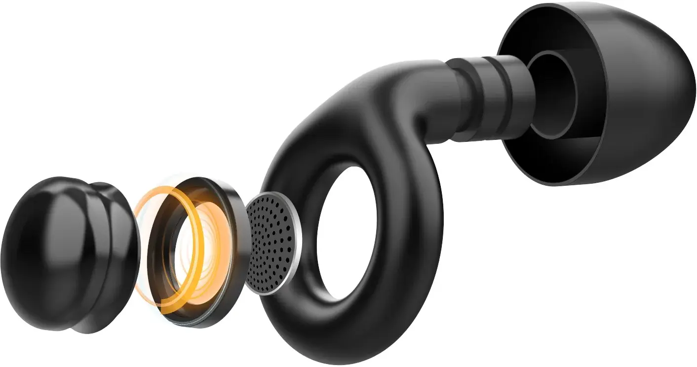 Mobile Origin Herbruikbare Slaapoordoppen 32 dB 4 Maten Siliconen Zwart afbeelding 8