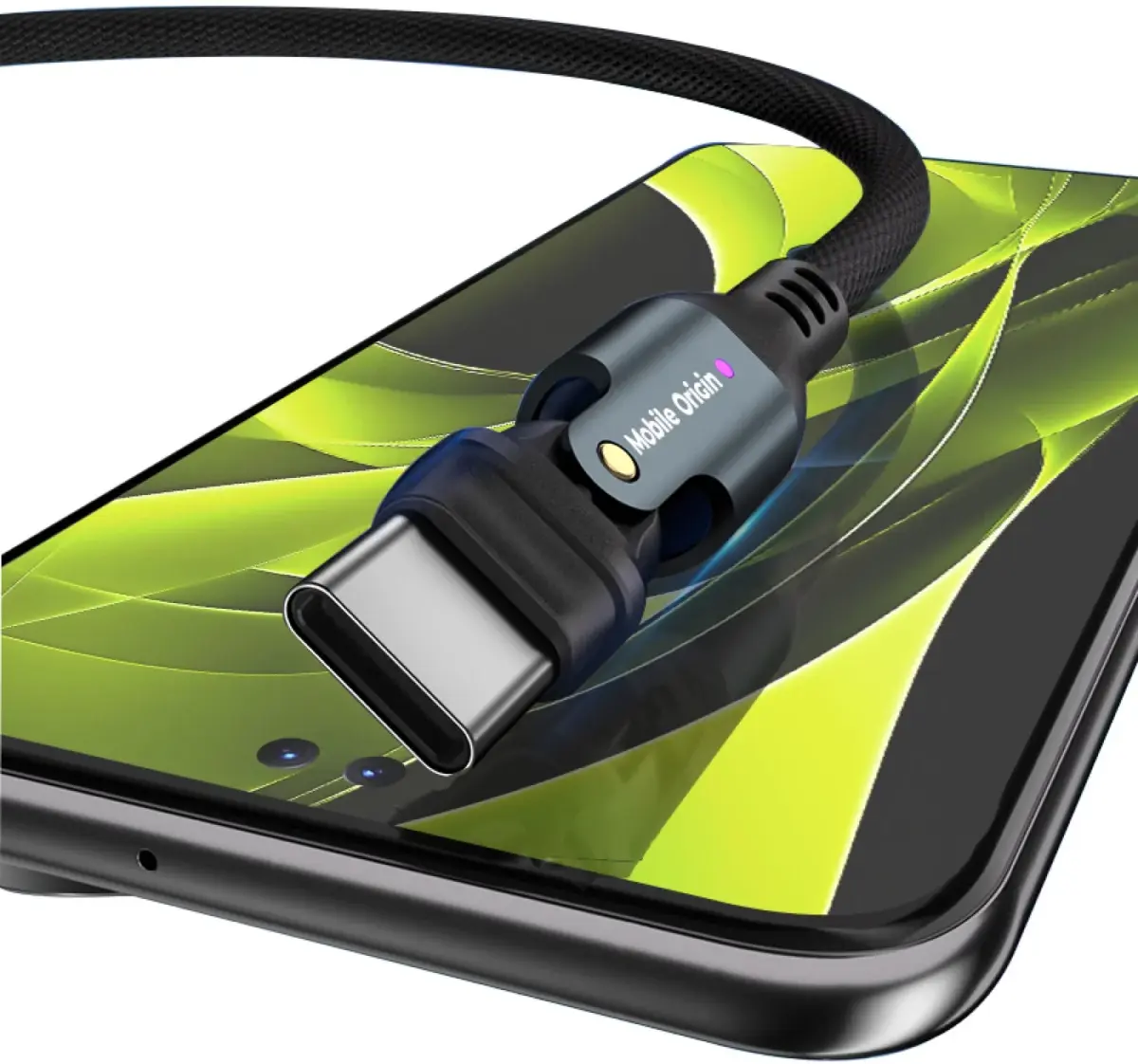 Mobile Origin USB-C naar USB-C Kabel 240W Draaibaar 1 Meter Zwart afbeelding 5
