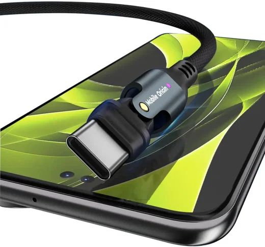 Mobile Origin USB-C naar USB-C Kabel 240W Draaibaar 1 Meter Zwart afbeelding 5