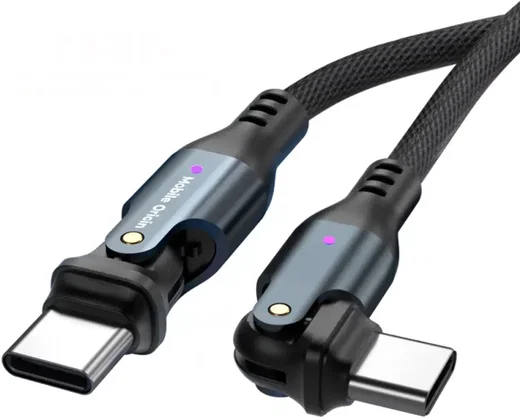 Mobile Origin USB-C naar USB-C Kabel 240W Draaibaar 1 Meter Zwart afbeelding 4