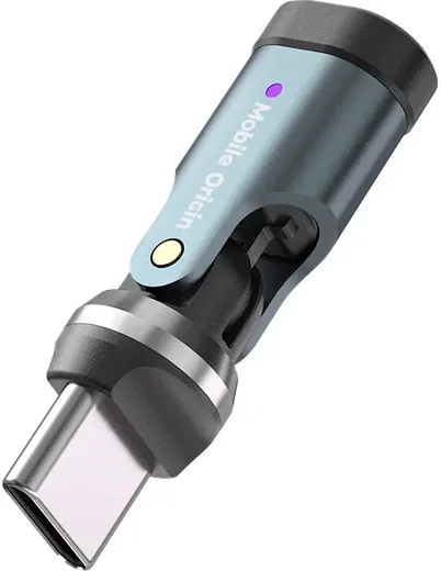 Mobile Origin USB-C Adapter 240W 540° Draaibaar USB-C naar USB-C Grijs afbeelding 4