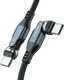 Mobile Origin USB-C naar USB-C Kabel 240W 540° Draaibaar 1 Meter Zwart afbeelding 3