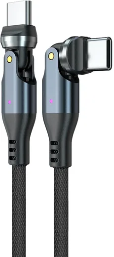 Mobile Origin USB-C naar USB-C Kabel 240W 540° Draaibaar 1 Meter Zwart afbeelding 4
