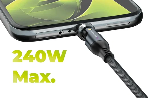 Mobile Origin USB-C naar USB-C Kabel 240W 540° Draaibaar 1 Meter Zwart afbeelding 7