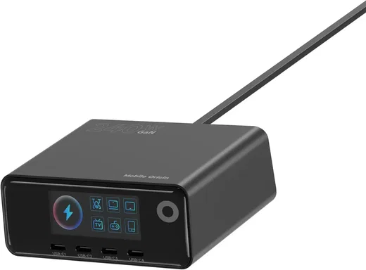 Mobile Origin (240W) GaN 6-Poorts USB-A / USB-C Oplaadstation met Display afbeelding 6