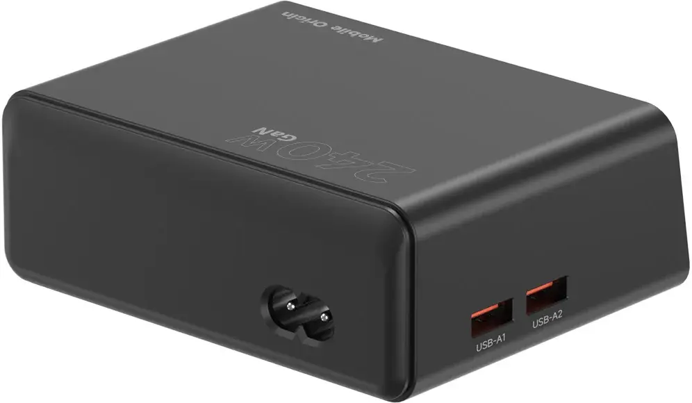 Mobile Origin (240W) GaN 6-Poorts USB-A / USB-C Oplaadstation met Display afbeelding 4