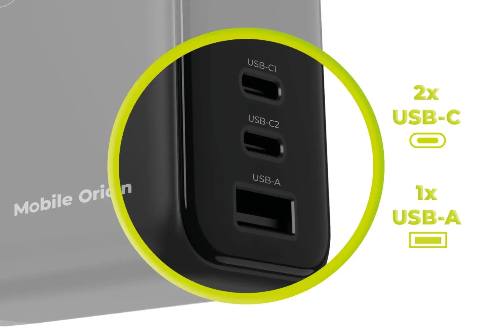 Mobile Origin GaN Oplader 140W met Display 2x USB-C + USB-A PD Zwart afbeelding 10