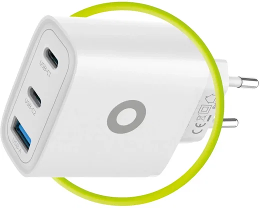 Mobile Origin GaN Oplader 40W 1x USB-A / 2x USB-C Power Delivery Wit afbeelding 9