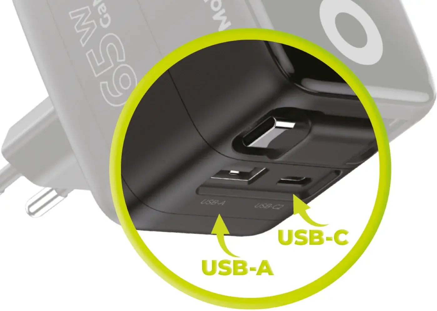 Mobile Origin GaN Oplader 65W met Display USB-C & USB-A + ingebouwde USB-C Kabel afbeelding 11