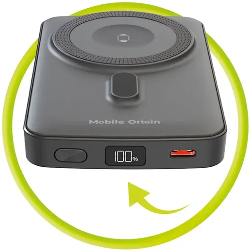 Mobile Origin MagSafe en Apple Watch Powerbank 10000mAh USB-C PD 20W Zwart afbeelding 11