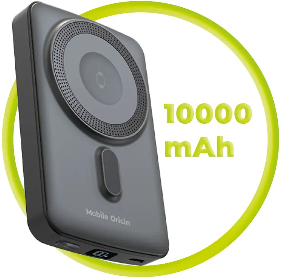 Mobile Origin MagSafe en Apple Watch Powerbank 10000mAh USB-C PD 20W Zwart afbeelding 8