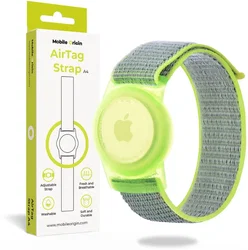 Mobile Origin AirTag Strap Verstelbare Polsband voor Apple AirTag Groen afbeelding