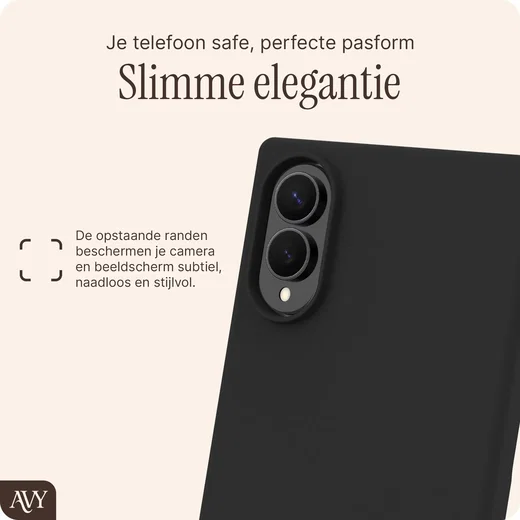 AVY Samsung Galaxy Z Fold 8 Hoesje Liquid Silicone met MagSafe Zwart afbeelding 8