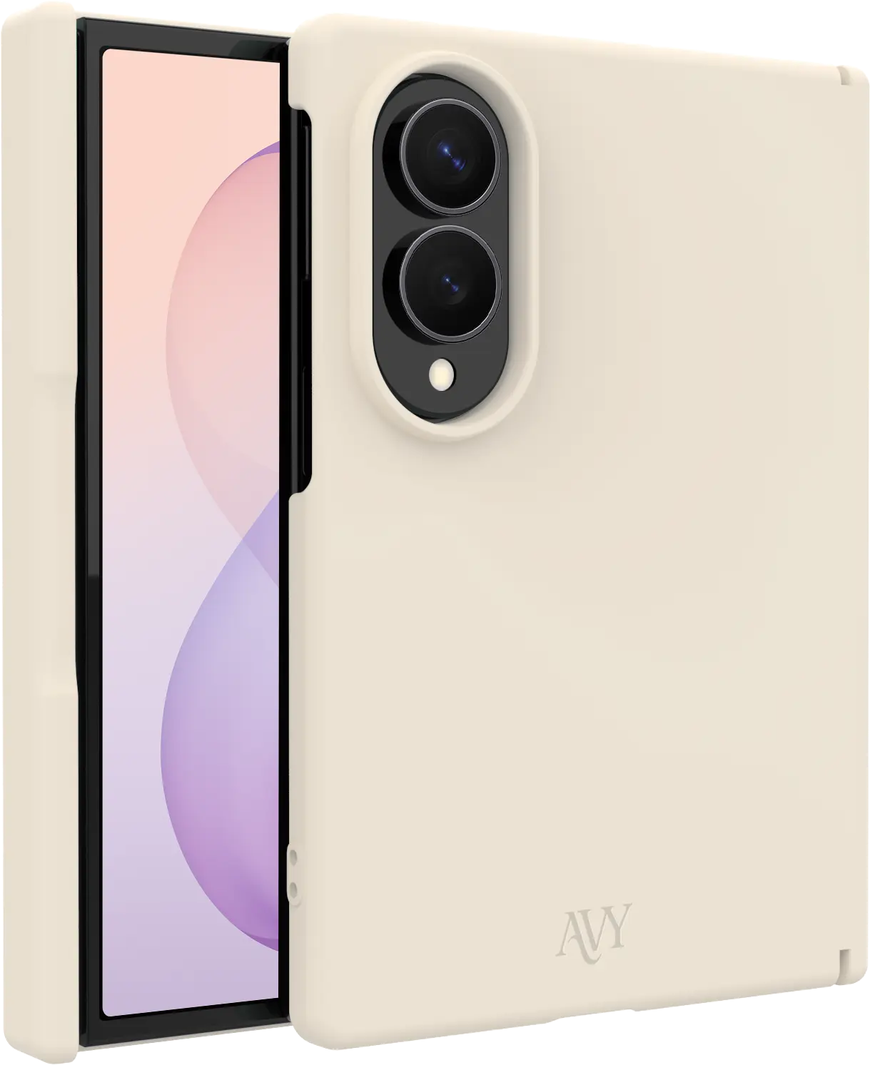 AVY Samsung Galaxy Z Fold 8 Hoesje Liquid Silicone met MagSafe Beige afbeelding 1