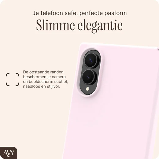 AVY Samsung Galaxy Z Fold 8 Hoesje Liquid Silicone met MagSafe Roze afbeelding 8