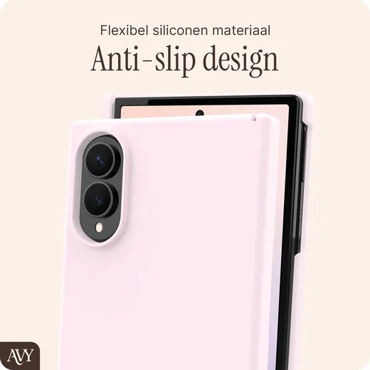 AVY Samsung Galaxy Z Fold 8 Hoesje Liquid Silicone met MagSafe Roze afbeelding 6