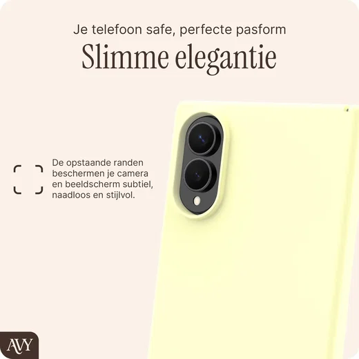 AVY Samsung Galaxy Z Fold 8 Hoesje Liquid Silicone met MagSafe Butter Yellow afbeelding 8