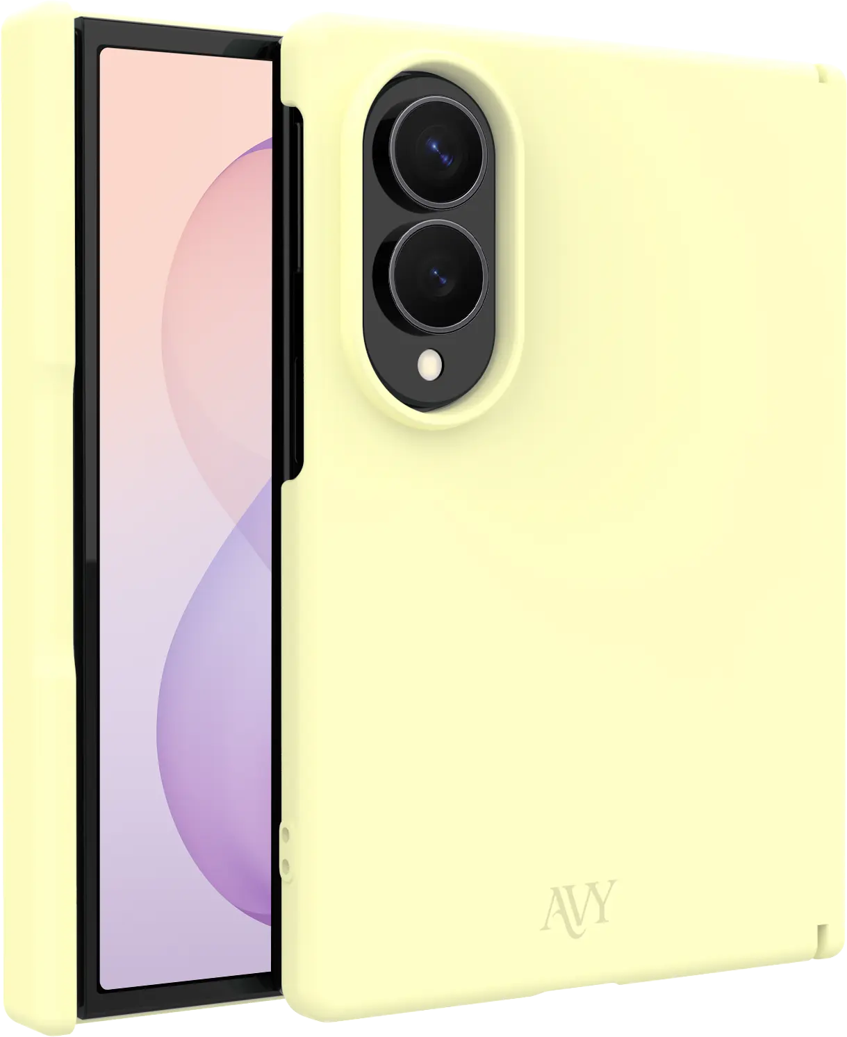 AVY Samsung Galaxy Z Fold 8 Hoesje Liquid Silicone met MagSafe Butter Yellow afbeelding 1