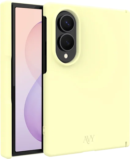 AVY Samsung Galaxy Z Fold 8 Hoesje Liquid Silicone met MagSafe Butter Yellow afbeelding 1