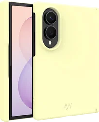 AVY Samsung Galaxy Z Fold 8 Hoesje Liquid Silicone met MagSafe Butter Yellow afbeelding