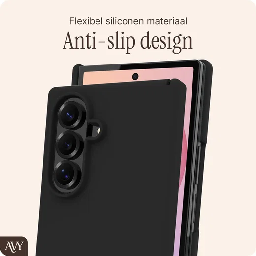AVY Samsung Galaxy Z Fold 8 Ultra Hoesje Liquid Silicone MagSafe Zwart afbeelding 6