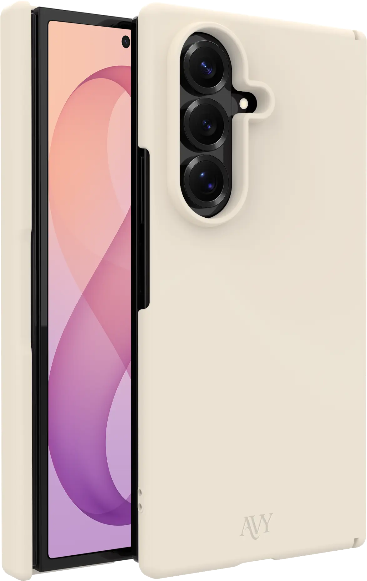 AVY Samsung Galaxy Z Fold 8 Ultra Hoesje Liquid Silicone MagSafe Beige afbeelding 1