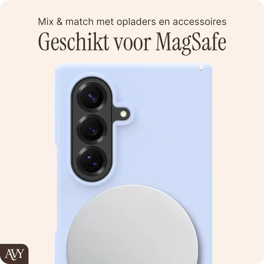 AVY Samsung Galaxy Z Fold 8 Ultra Hoesje Liquid Silicone MagSafe Blauw afbeelding 6
