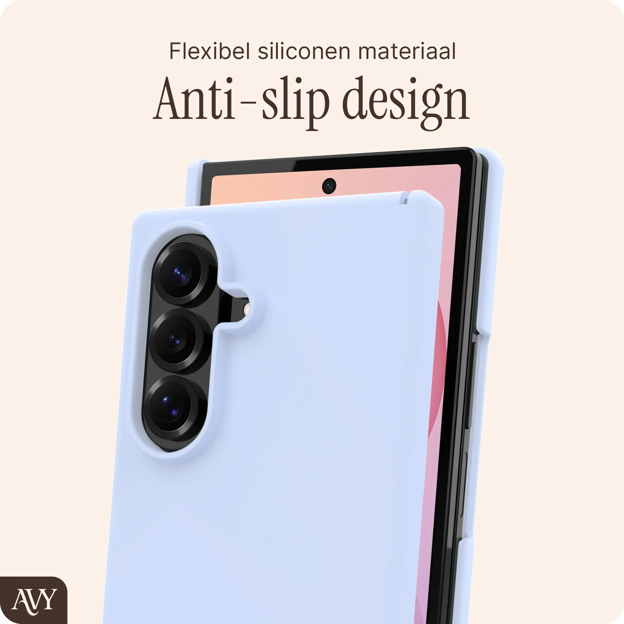 AVY Samsung Galaxy Z Fold 8 Ultra Hoesje Liquid Silicone MagSafe Blauw afbeelding 5
