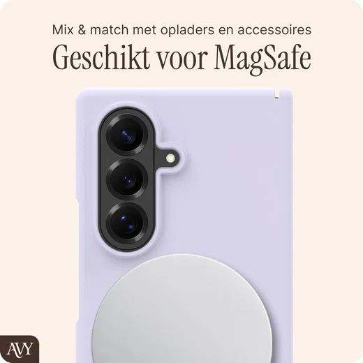 AVY Samsung Galaxy Z Fold 8 Ultra Hoesje Liquid Silicone MagSafe Paars afbeelding 7