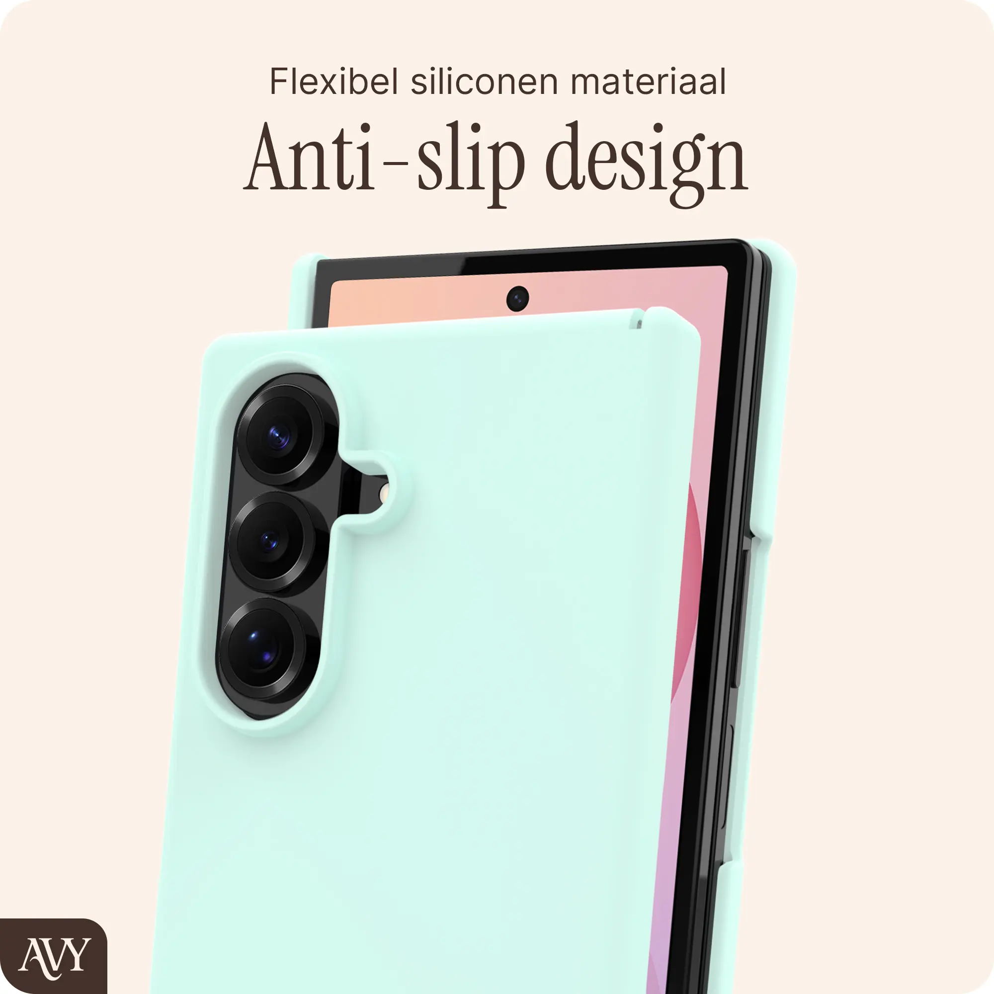 AVY Samsung Galaxy Z Fold 8 Ultra Hoesje Liquid Silicone MagSafe Matcha afbeelding 6