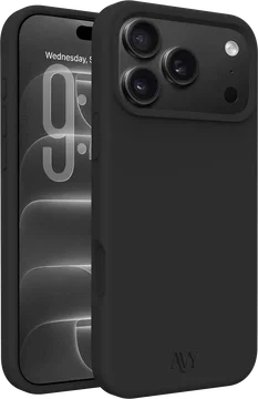 AVY Apple iPhone 18 Pro Hoesje Liquid Silicone met MagSafe Zwart