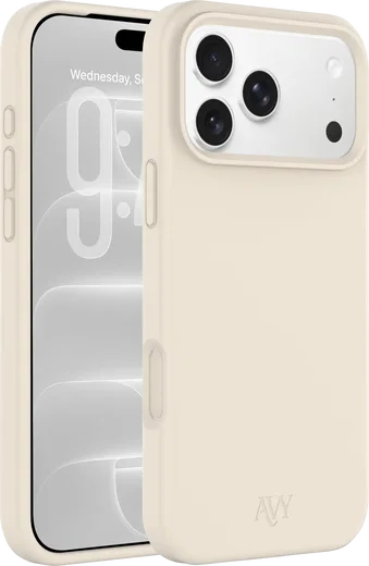 AVY Apple iPhone 18 Pro Hoesje Liquid Silicone met MagSafe Beige afbeelding 1