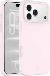 AVY Apple iPhone 18 Pro Hoesje Liquid Silicone met MagSafe Roze afbeelding