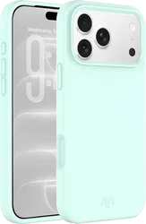AVY Apple iPhone 18 Pro Hoesje Liquid Silicone met MagSafe Matcha afbeelding