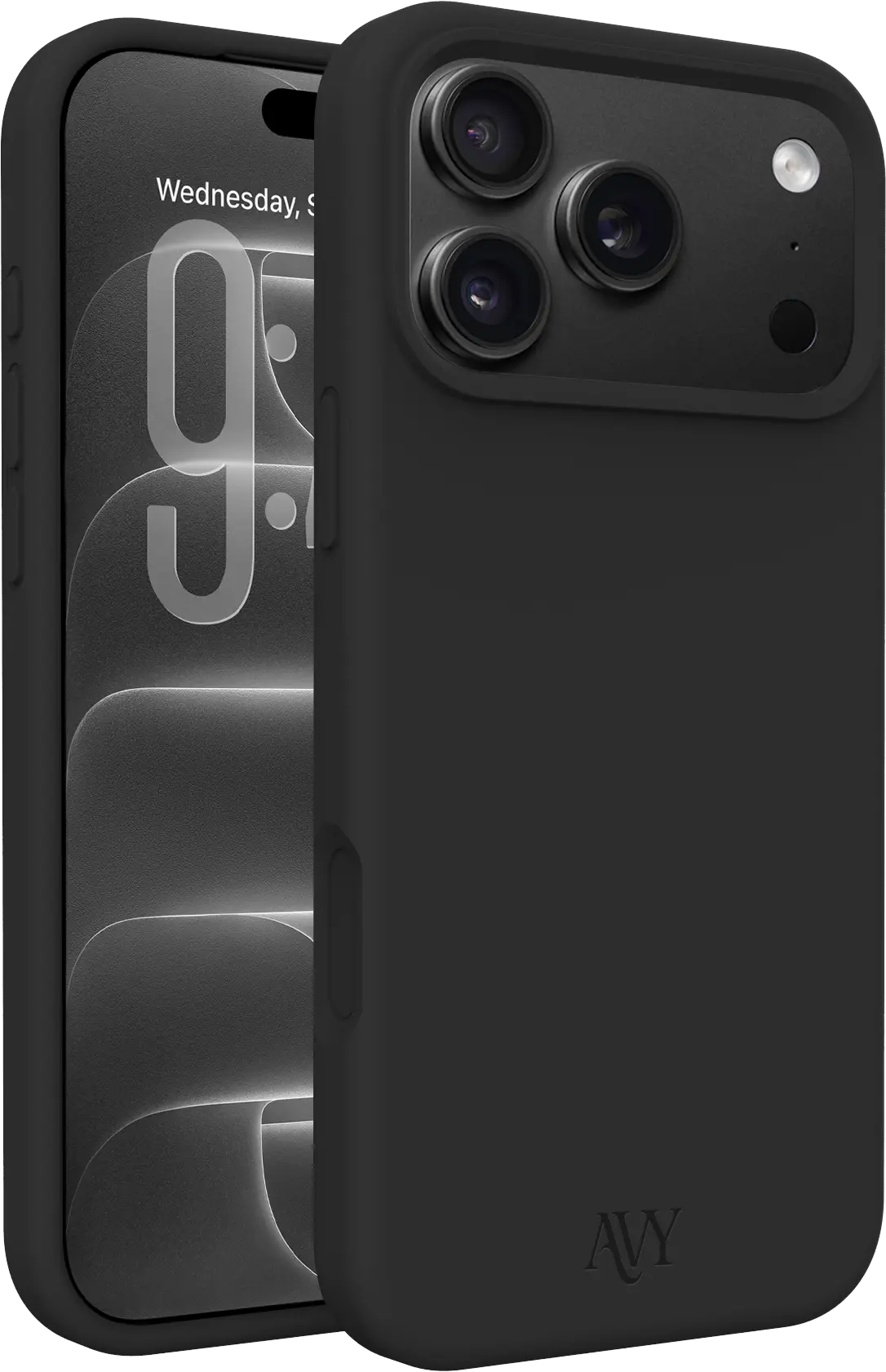 AVY Apple iPhone 18 Pro Max Hoesje Liquid Silicone met MagSafe Zwart afbeelding 1
