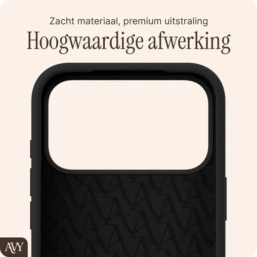 AVY Apple iPhone 18 Pro Max Hoesje Liquid Silicone met MagSafe Zwart afbeelding 10