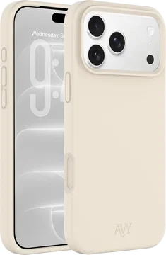 AVY Apple iPhone 18 Pro Max Hoesje Liquid Silicone met MagSafe Beige