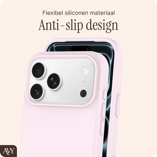 AVY Apple iPhone 18 Pro Max Hoesje Liquid Silicone met MagSafe Roze afbeelding 7