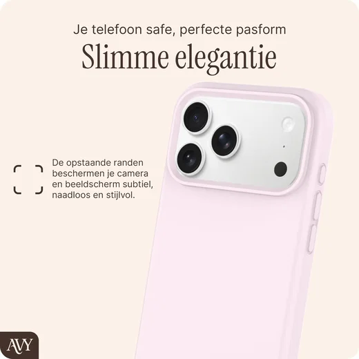 AVY Apple iPhone 18 Pro Max Hoesje Liquid Silicone met MagSafe Roze afbeelding 9