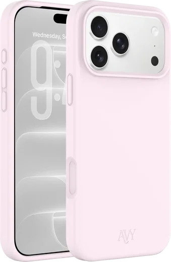 AVY Apple iPhone 18 Pro Max Hoesje Liquid Silicone met MagSafe Roze afbeelding 1