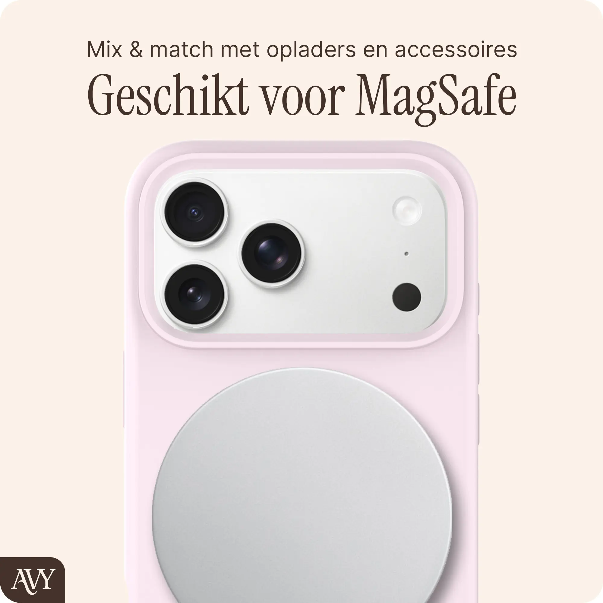 AVY Apple iPhone 18 Pro Max Hoesje Liquid Silicone met MagSafe Roze afbeelding 8