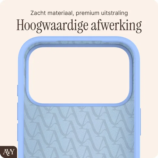 AVY Apple iPhone 18 Pro Max Hoesje Liquid Silicone met MagSafe Blauw afbeelding 6