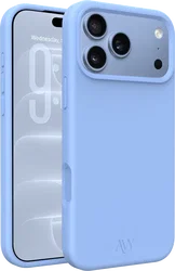AVY Apple iPhone 18 Pro Max Hoesje Liquid Silicone met MagSafe Blauw afbeelding
